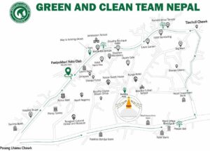 Green and Clean Team Nepal Map